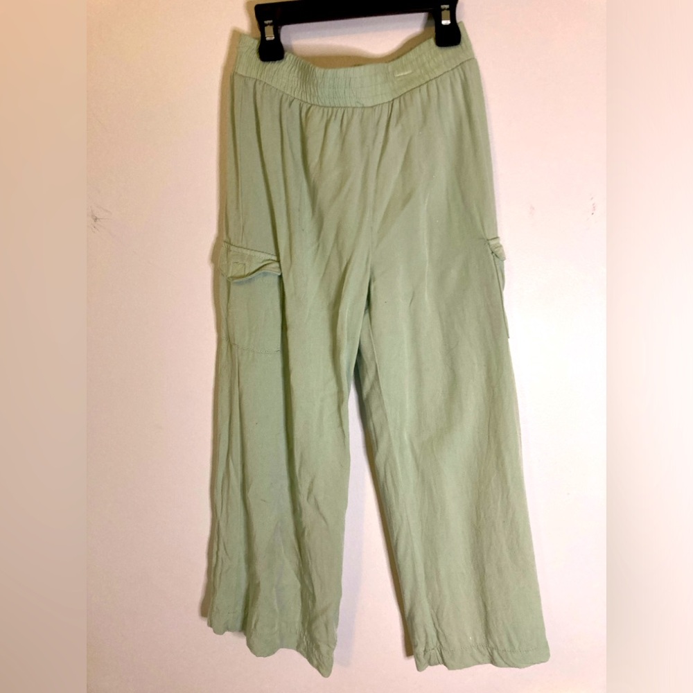 vince camuto girls green rayon pants size 7